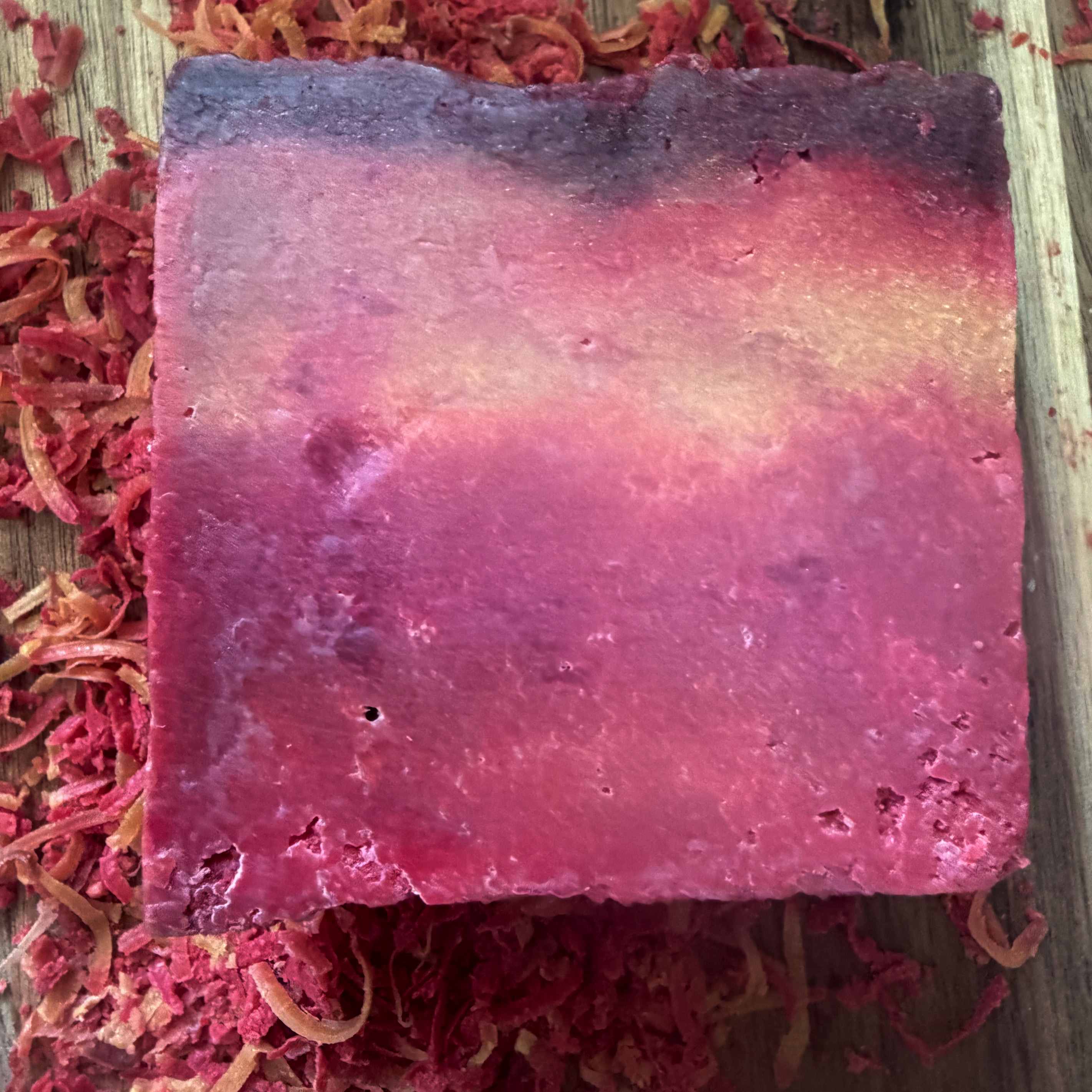 Red Handmade Soap - Honey Butter Oatmeal